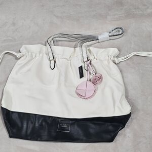 Victoria's Secret Cream and Black Tote